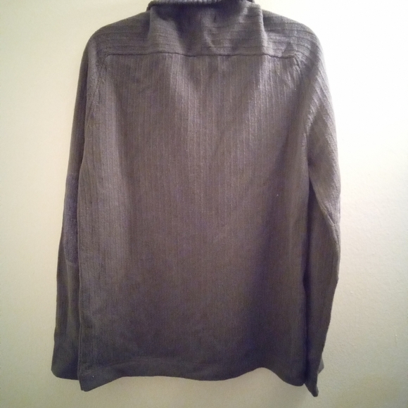 Mens L Banana Republic Green Zip Up Lambswool Cashmere Sweater - Picture 4 of 4